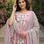 Anouk mauve  and cream pure cotton anarkali gathered or pleated kurta set