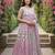 Anouk mauve  and cream pure cotton anarkali gathered or pleated kurta set