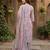 Anouk mauve  and grey pure cotton straight regular kurta set