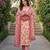 Anouk lima yellow and pink pure cotton straight regular kurta set