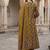 Anouk mustard and brown pure cotton a-line regular kurta set
