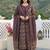 Anouk purple and brown pure cotton a-line regular kurta set