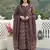 purple and brown pure cotton a-line regular kurta set