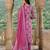 Anouk pink and white pure cotton straight regular kurta set
