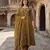 mustard and brown pure cotton anarkali regular kurta set