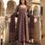 Anouk purple and brown pure cotton anarkali regular kurta set