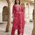 Anouk pink pure cotton straight regular kurta set