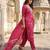 Anouk pink pure cotton straight regular kurta set