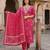 Anouk pink pure cotton straight regular kurta set