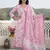 pink and white pure cotton anarkali angrakha kurta set