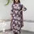 purple and beige pure cotton straight regular kurta set