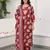 red and beige pure cotton straight regular kurta set