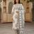 Anouk grey and off white pure cotton straight regular kurta set