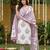 Anouk purple and off white pure cotton straight regular kurta set