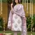 purple and off white pure cotton straight regular kurta set