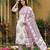 Anouk purple and off white pure cotton straight regular kurta set