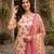 Anouk yellow and pink pure cotton straight regular kurta set