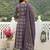 Anouk purple pure cotton anarkali regular kurta set
