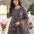 Anouk purple pure cotton anarkali regular kurta set