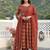Anouk red pure cotton anarkali regular kurta set