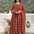 red pure cotton anarkali regular kurta set