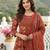 Anouk red pure cotton anarkali regular kurta set