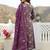 Anouk purple and green pure cotton anarkali regular kurta set
