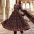 Anouk black and red pure cotton anarkali regular kurta set