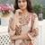 Anouk red and beige pure cotton a-line regular kurta set