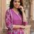 Anouk pink and white pure cotton anarkali angrakha kurta set