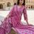 Anouk pink and white pure cotton anarkali angrakha kurta set