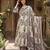 Anouk blue and beige pure cotton anarkali regular kurta set