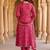 Anouk pink pure cotton a-line regular kurta set