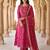Anouk pink pure cotton a-line regular kurta set