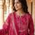 Anouk pink pure cotton a-line regular kurta set