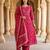 Anouk pink pure cotton a-line regular kurta set