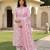 Anouk pink and white pure cotton straight regular kurta set