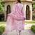 Anouk pink and white pure cotton straight regular kurta set