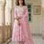 Anouk pink and white pure cotton anarkali regular kurta set