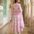 Anouk pink and white pure cotton anarkali regular kurta set