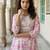 Anouk pink and white pure cotton anarkali regular kurta set