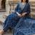 Anouk blue pure cotton a-line regular kurta set