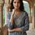 Anouk grey pure cotton a-line regular kurta set