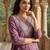 Anouk mauve pure cotton a-line regular kurta set
