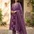 Anouk purple pure cotton a-line priencess cut kurta set