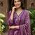 Anouk purple pure cotton a-line priencess cut kurta set