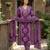 Anouk purple pure cotton a-line priencess cut kurta set