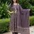 purple and cream pure cotton anarkali regular kurta set
