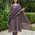 Anouk purple and cream pure cotton anarkali regular kurta set