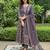 Anouk purple and cream pure cotton anarkali regular kurta set